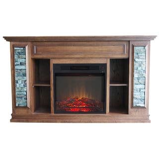 100 White Electric Fireplace Entertainment Center