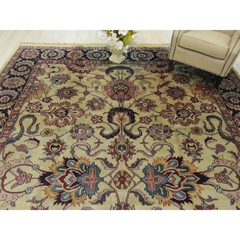 Hand-knotted Wool Beige Traditional Oriental Mahal Rug (10' x 13'11) - 10' x 14'