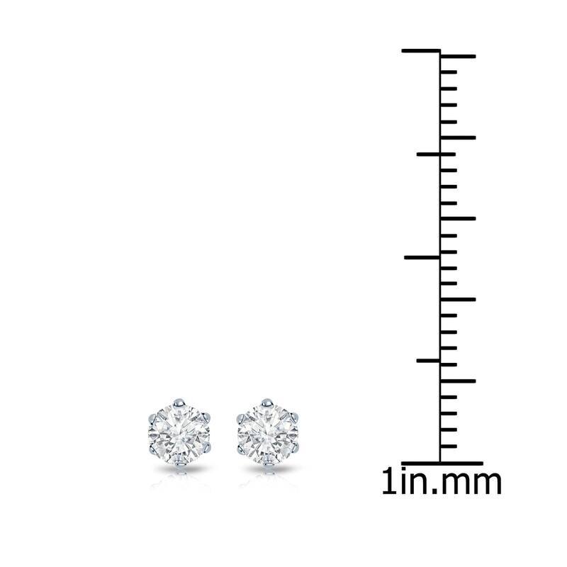 Auriya 1/3ctw Round Diamond Stud Earrings 14k Gold 6-Prong