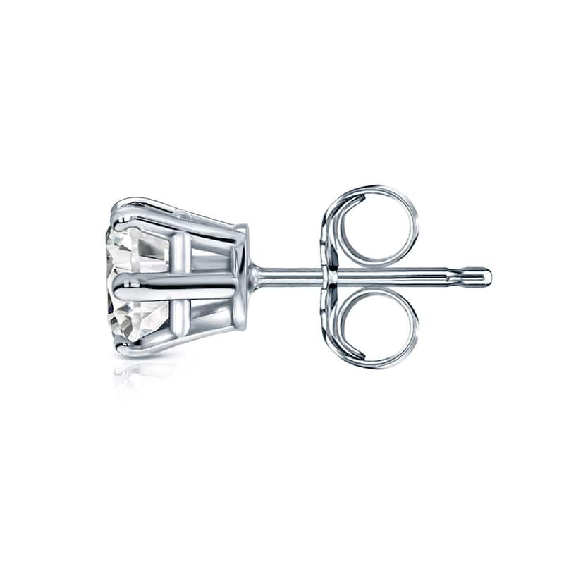Auriya 2ctw Round Diamond Stud Earrings 14k Gold 6-Prong (I-J, I1-I2)