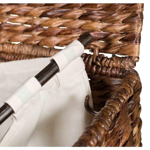 BirdRock Home Espresso Abaca Single Hamper Bed Bath & Beyond 12433618