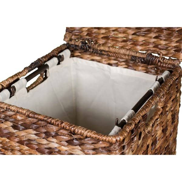 BirdRock Home Espresso Abaca Single Hamper Bed Bath & Beyond 12433618