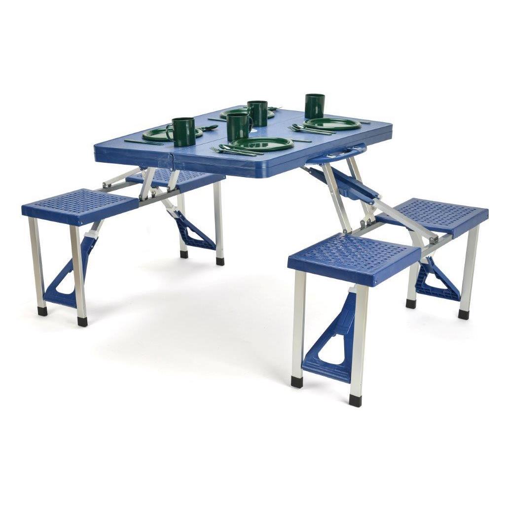 Portable table with online seats