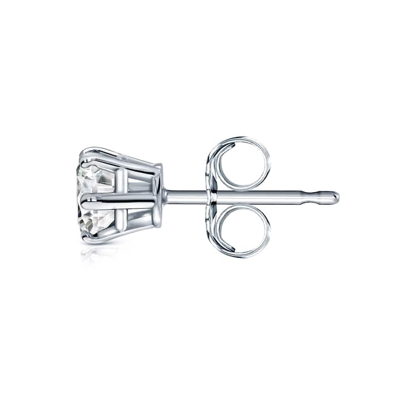 Auriya Round 1/4ct TW Solitaire Diamond Stud Earrings 14k Gold 6-Prong