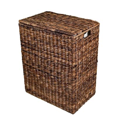 BirdRock Home Espresso Brown Abaca Laundry Hamper