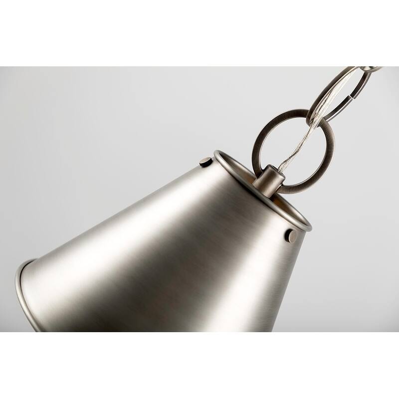 Hudson Valley Altamont 8-inch Historic Nickel Pendant