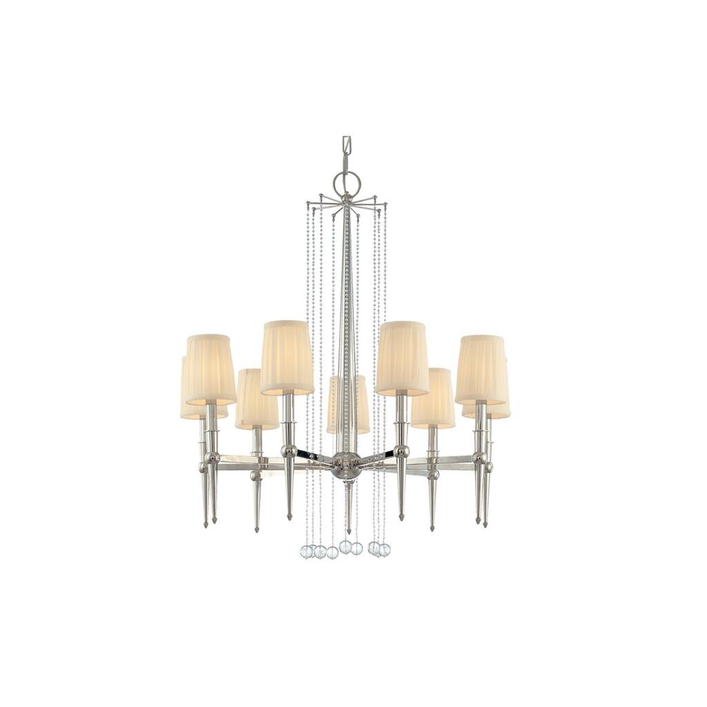 Hudson Valley Laurel 9-light Polished Nickel Chandelier