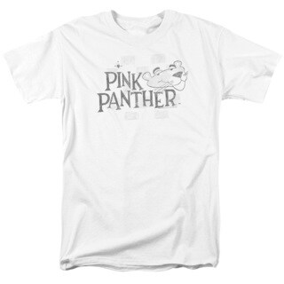 Shop Pink Panther Sketch Logo Short Sleeve Adult T Shirt 18 1 In White Overstock