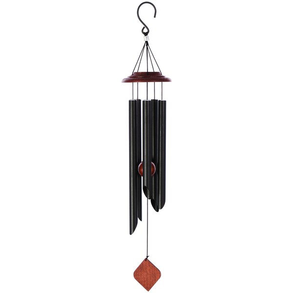 Carson Home Accents Brown Aluminum 26 Inch Angle Cut Bouquet Wind Carson Home Accents Brown Aluminum 26 Inch Angle Cut Bouquet Wind Chimes With Wood