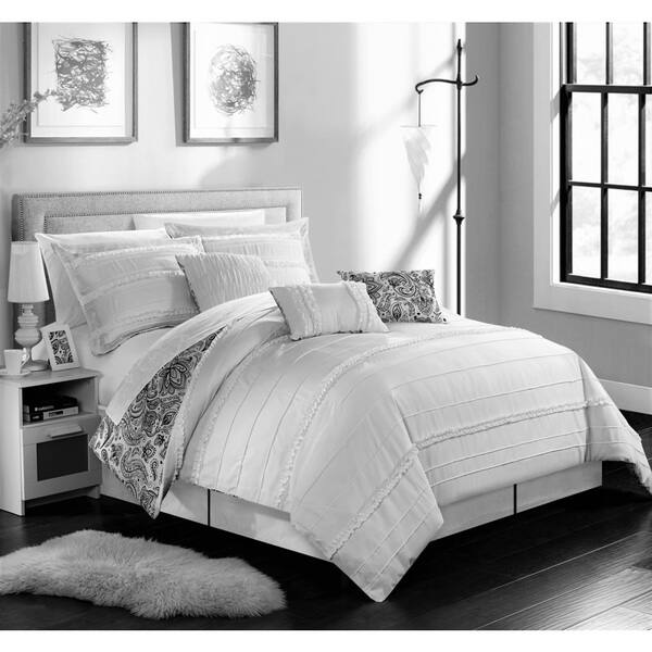 Shop Chic Home Maeve White Comforter 7 Piece Set On Sale Free