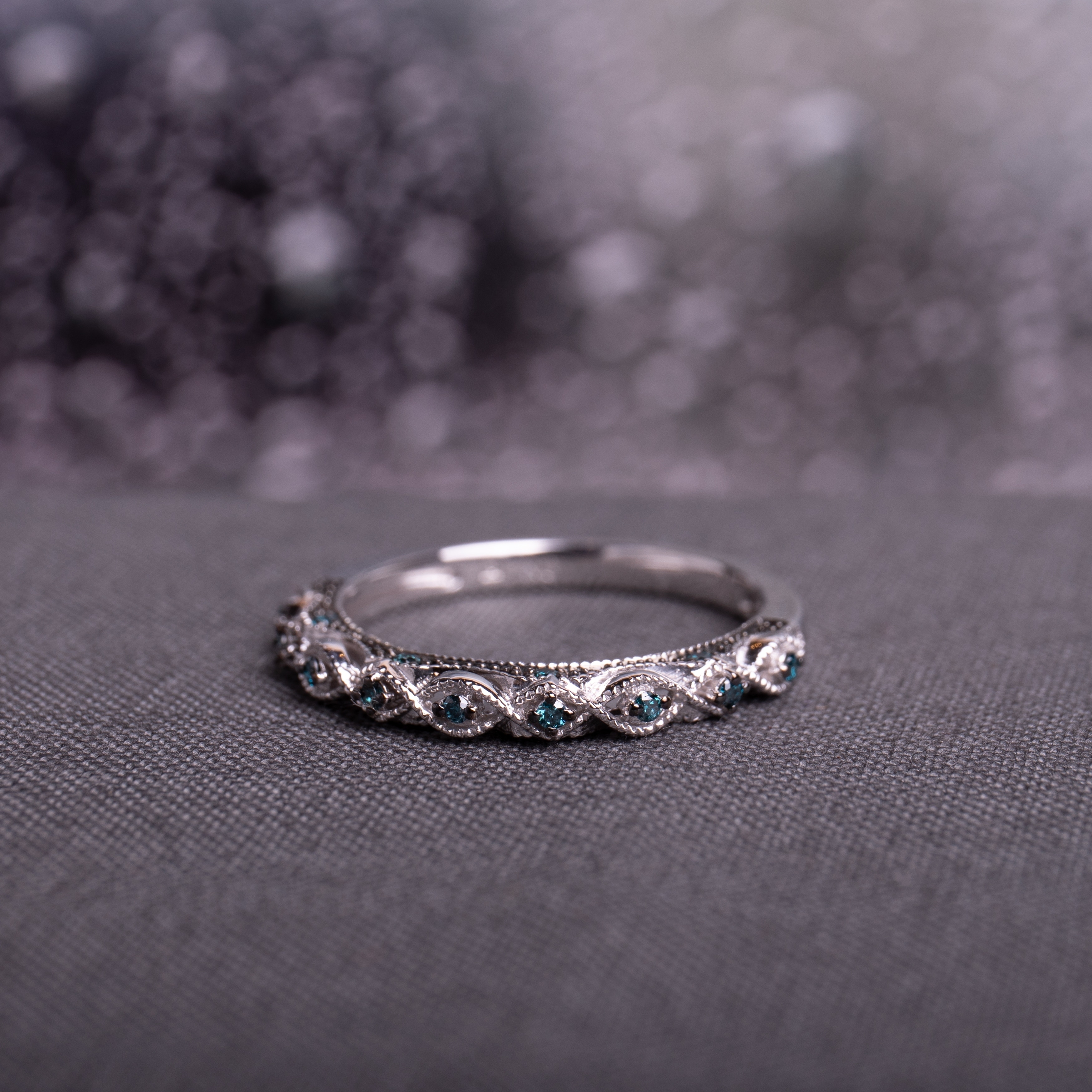 Shop Miadora 10k White Gold 1 6ct Tdw Blue Diamond Vintage