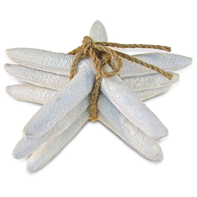 Puzzled Nautical Decor Collection White Resin Starfish