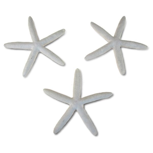 Puzzled Nautical Decor Collection White Resin Starfish