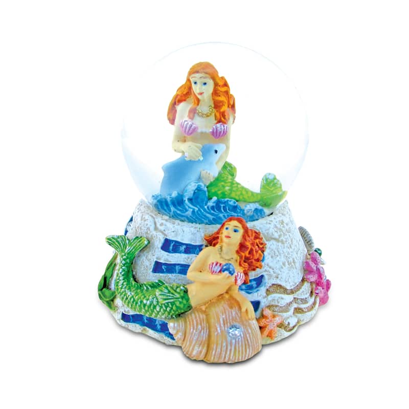 Mermaid Faux Stone Snow Globe