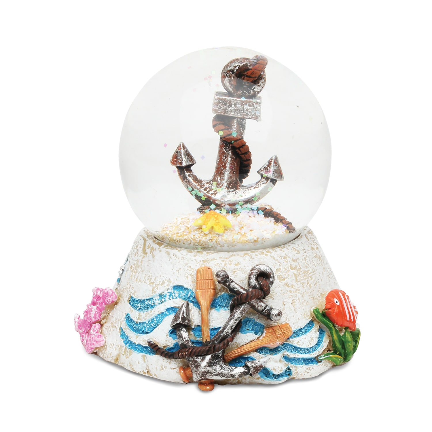 Stone Snow Globe - Anchor