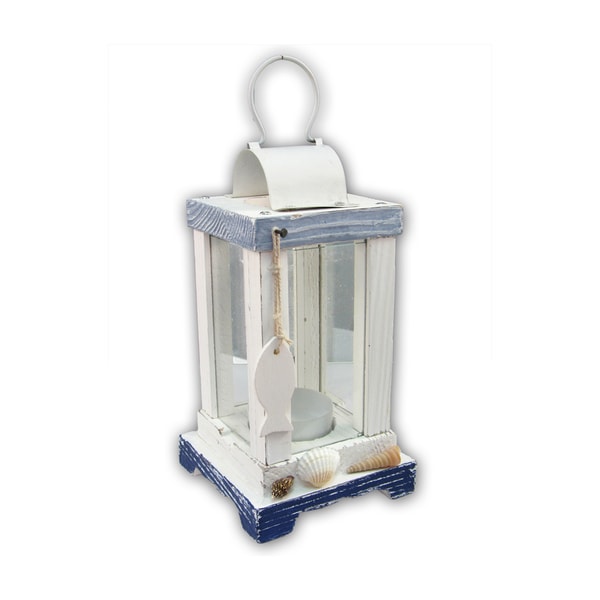 Puzzled Blue Plastic Lantern Nautical Decor