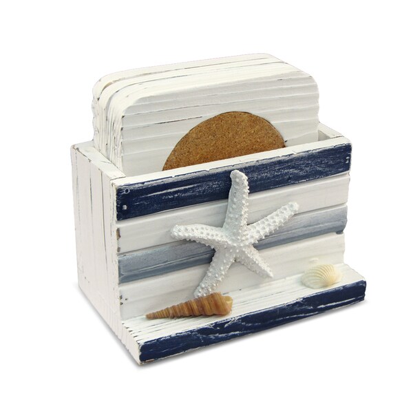 Nautical Decor Blue Stripes Coasters