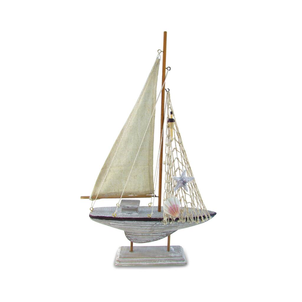 Puzzled Browh Sailboat Nautical Decor