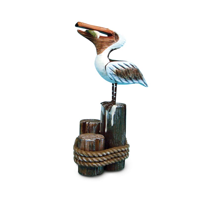 Nautical Decor Multicolor Plastic Standing Pelican