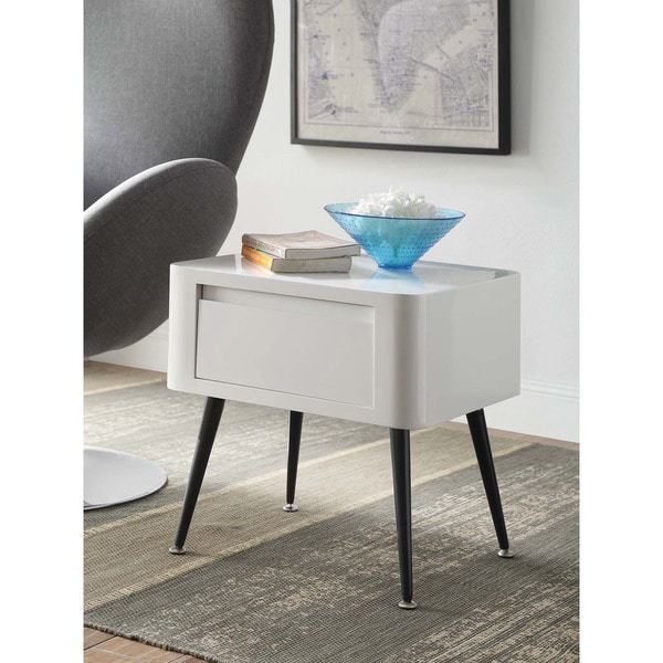 Shop Black and White Mid-century Modern Short Side Table - Free