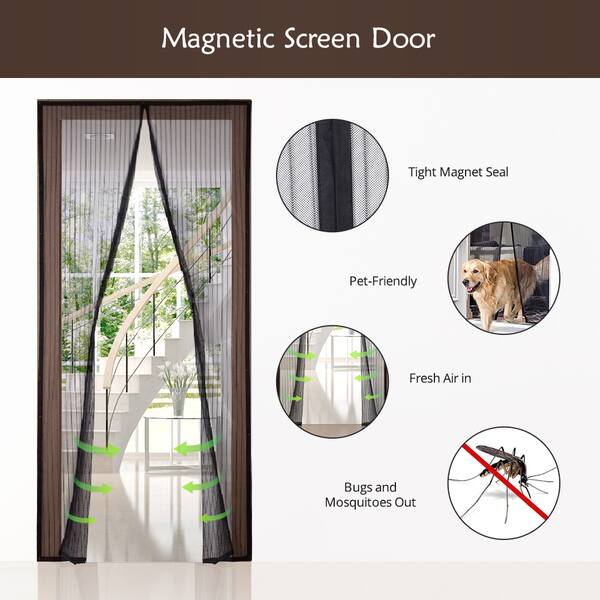 Shop Magnetic Screen Door With Full Frame Hook And Loop