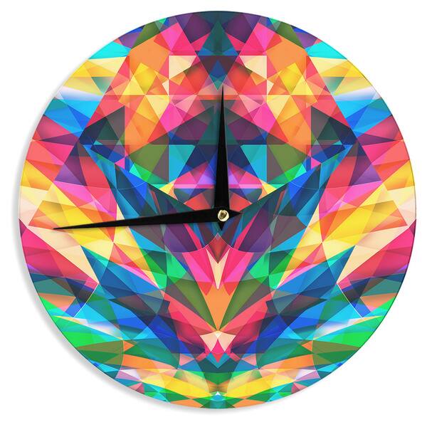 Ivan Clock KESS InHouse Danny Ivan 'Day We Met' Rainbow Geometric Wall Clock - Bed ...