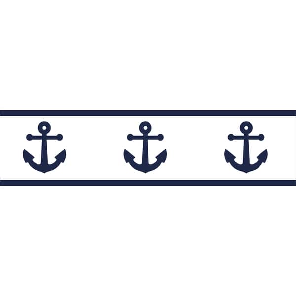 slide 2 of 2, Sweet Jojo Designs Anchors Away Collection Multicolor Wall Paper Border