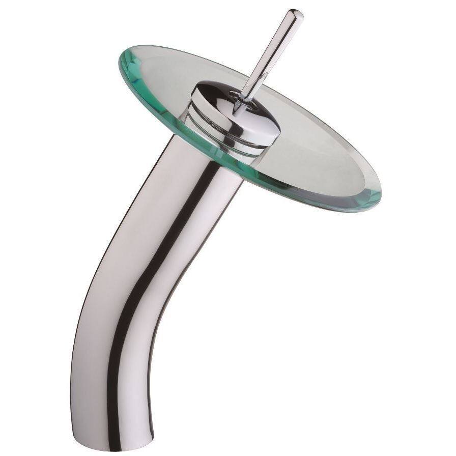 Vanity Art 11.5" Single Lever Vessel Glass Waterfall Bathroom Faucet