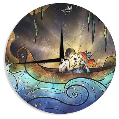 KESS InHouse Mandie Manzano 'Something About Her' Mermaid Wall Clock - 12"