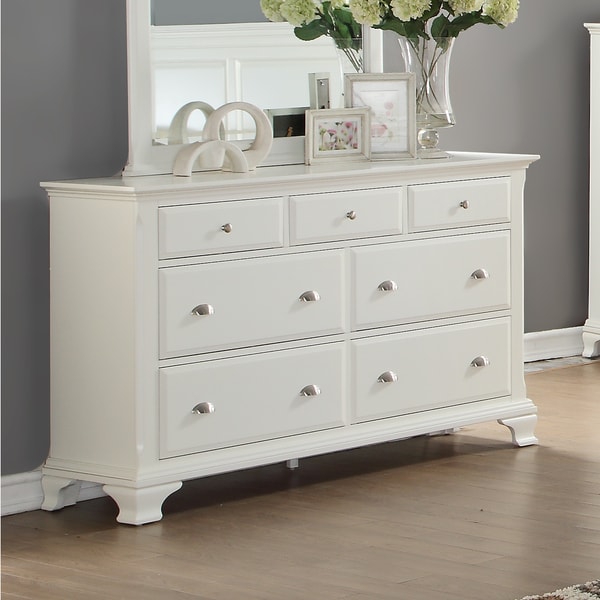Laveno White Wood 7-Drawer Dresser - On Sale - Overstock - 12444398