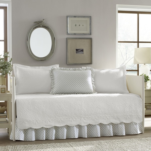 Stone Cottage Trellis White 4-Piece Twin Size Daybed Cover