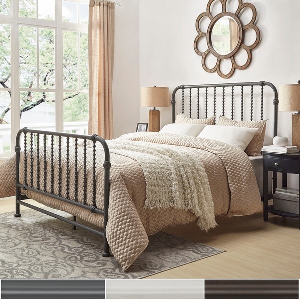 Gulliver Vintage Antique Spiral Queen Iron Metal Bed by iNSPIRE Q Bold
