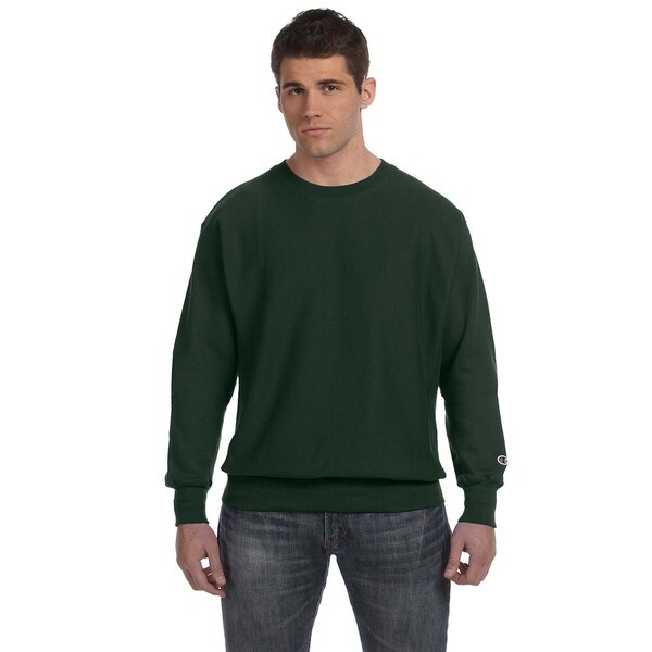 champion green crew neck sweater