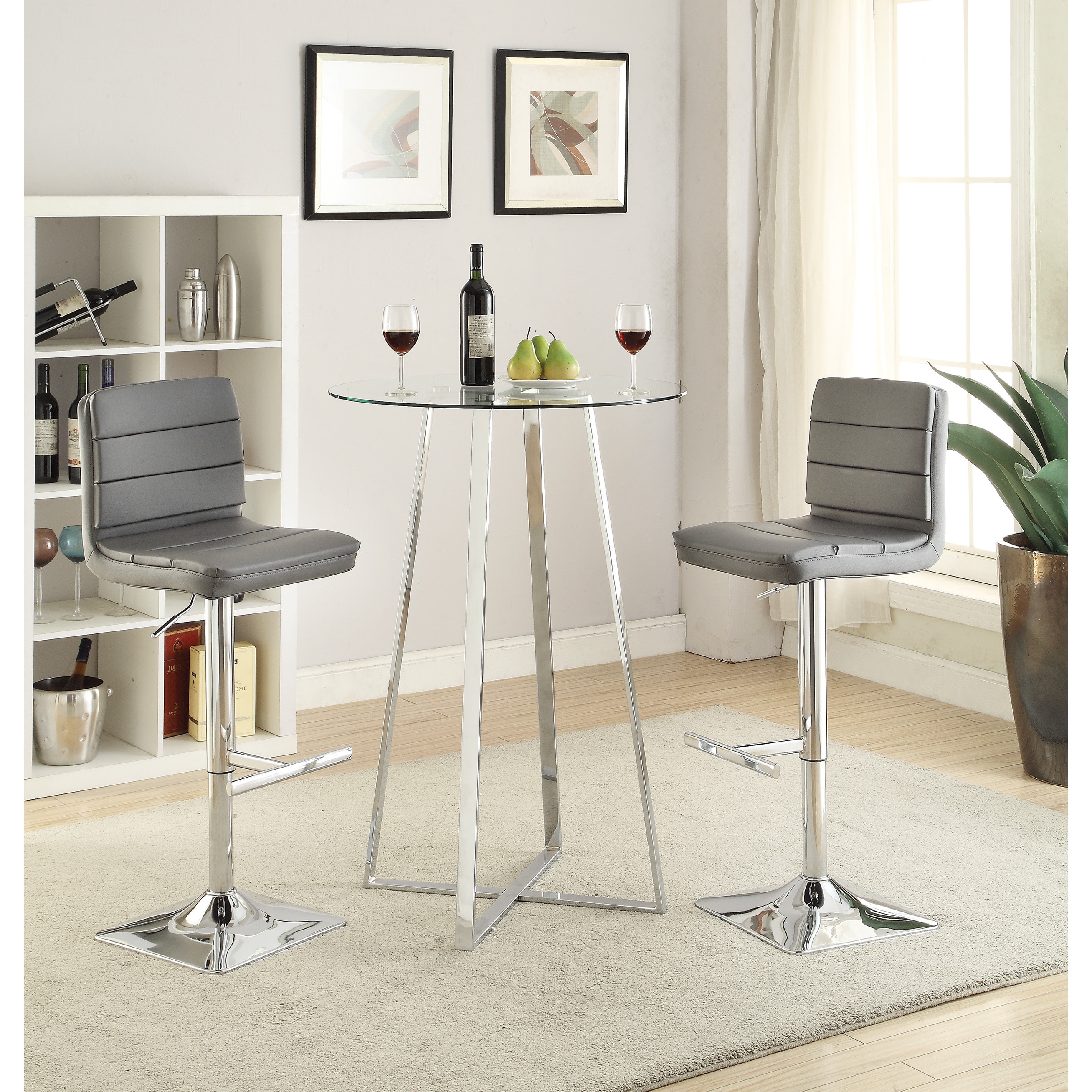 Coaster Furniture Zanella Chrome Glass Top Bar Table On Sale