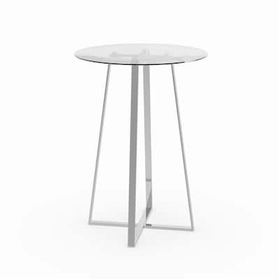 Coaster Furniture Zanella Chrome Glass Top Bar Table