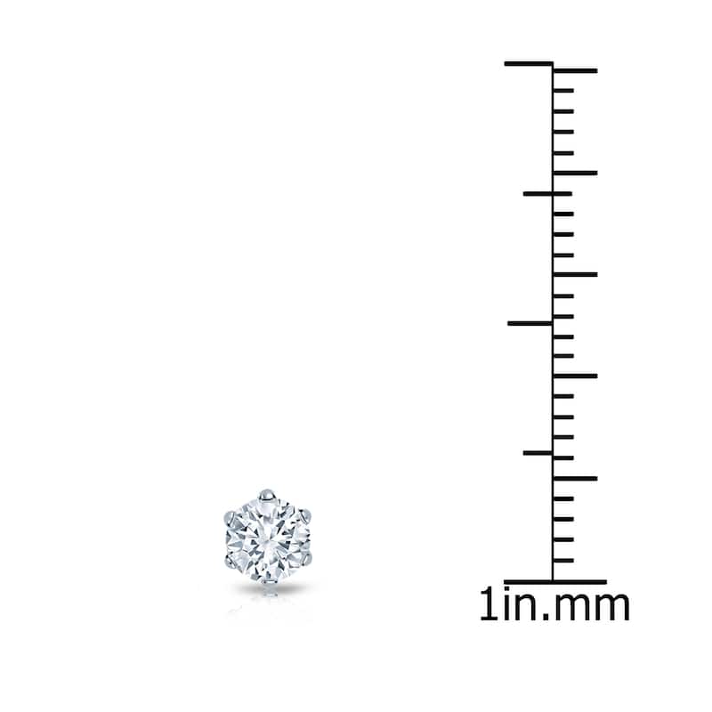 Auriya 14k Gold 1/4ct TDW Round 6-Prong SINGLE STUD (1) Diamond Earring