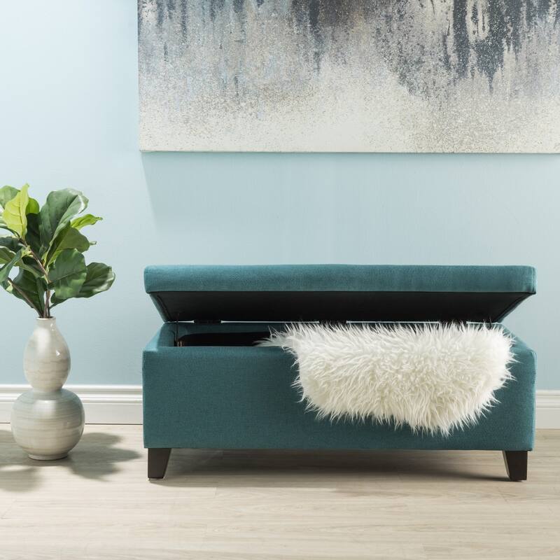 Breanna Modern Upholstered Storage Ottoman by Christopher Knight Home