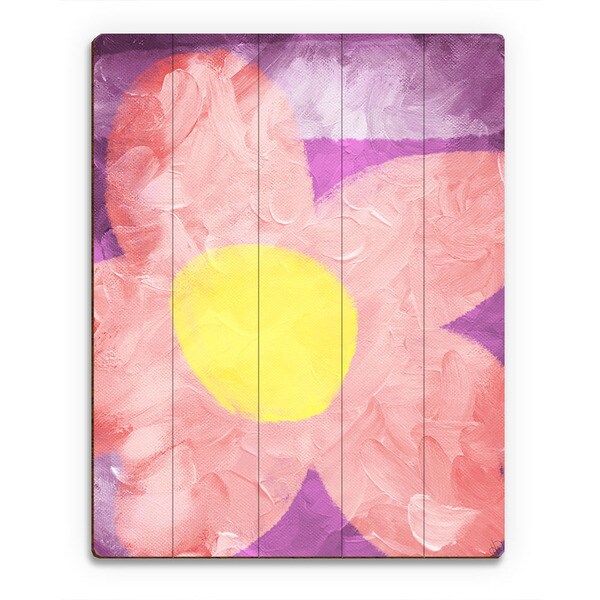 Delighted Flower' Wood Wall Art
