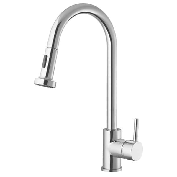 Vanity Art 16-Inch Kitchen Faucet Single Hole and Single Handle Lead-Free Kitchen Faucet (Polished Chrome, Brushed Nickel) - Brushed nickel