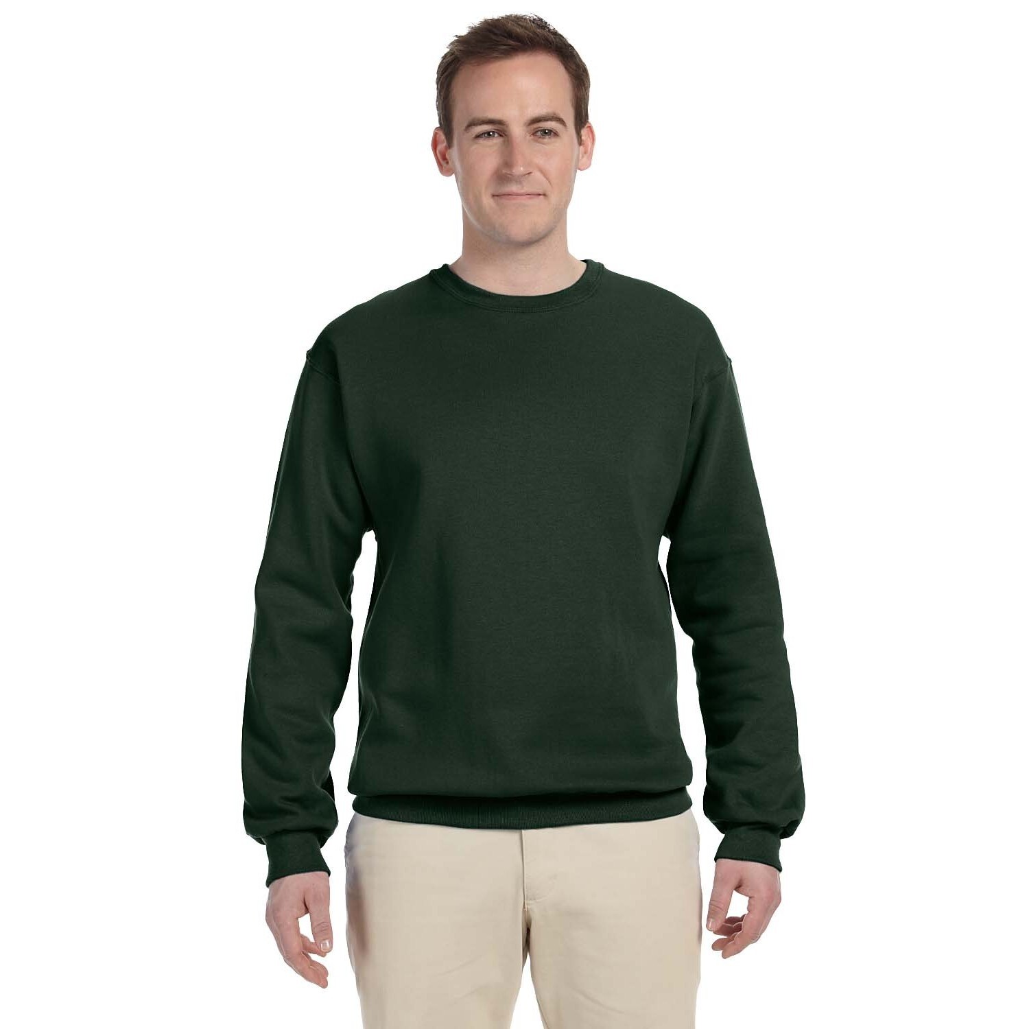 green crew neck sweater mens