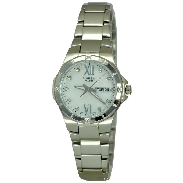 casio mother of pearl watch