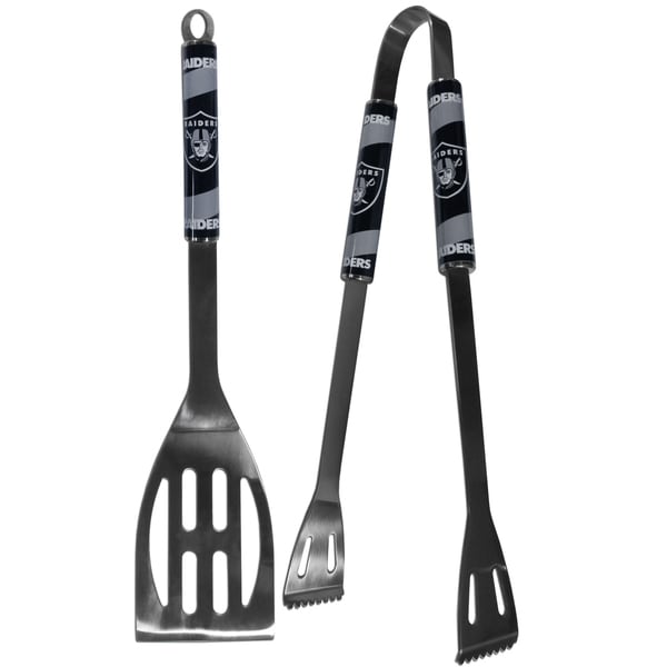 NFL Oakland Raiders Stainless Steel 2-piece Barbecue Tool Set