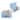 Light Blue Nautical Striped Treasure Boxes (Set of 2)