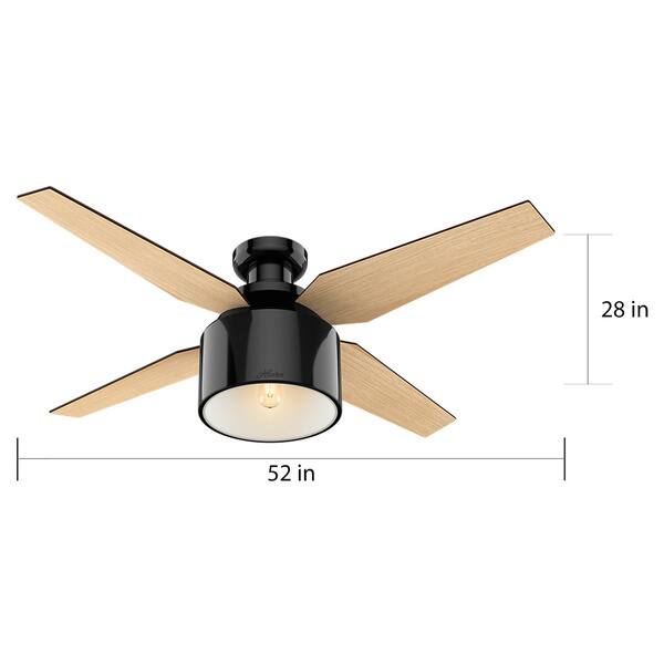 Shop Hunter Fan Cranbrook Collection Gloss Black Metal And Plastic