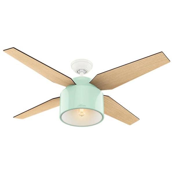 Shop Hunter Fan Cranbrook Collection 52 Inch Mint Tan Metal