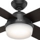 preview thumbnail 9 of 17, Hunter 52" Dempsey Outdoor Ceiling Fan with LED Light Kit and Handheld Remote, Damp Rated - Contemporary, Transitional