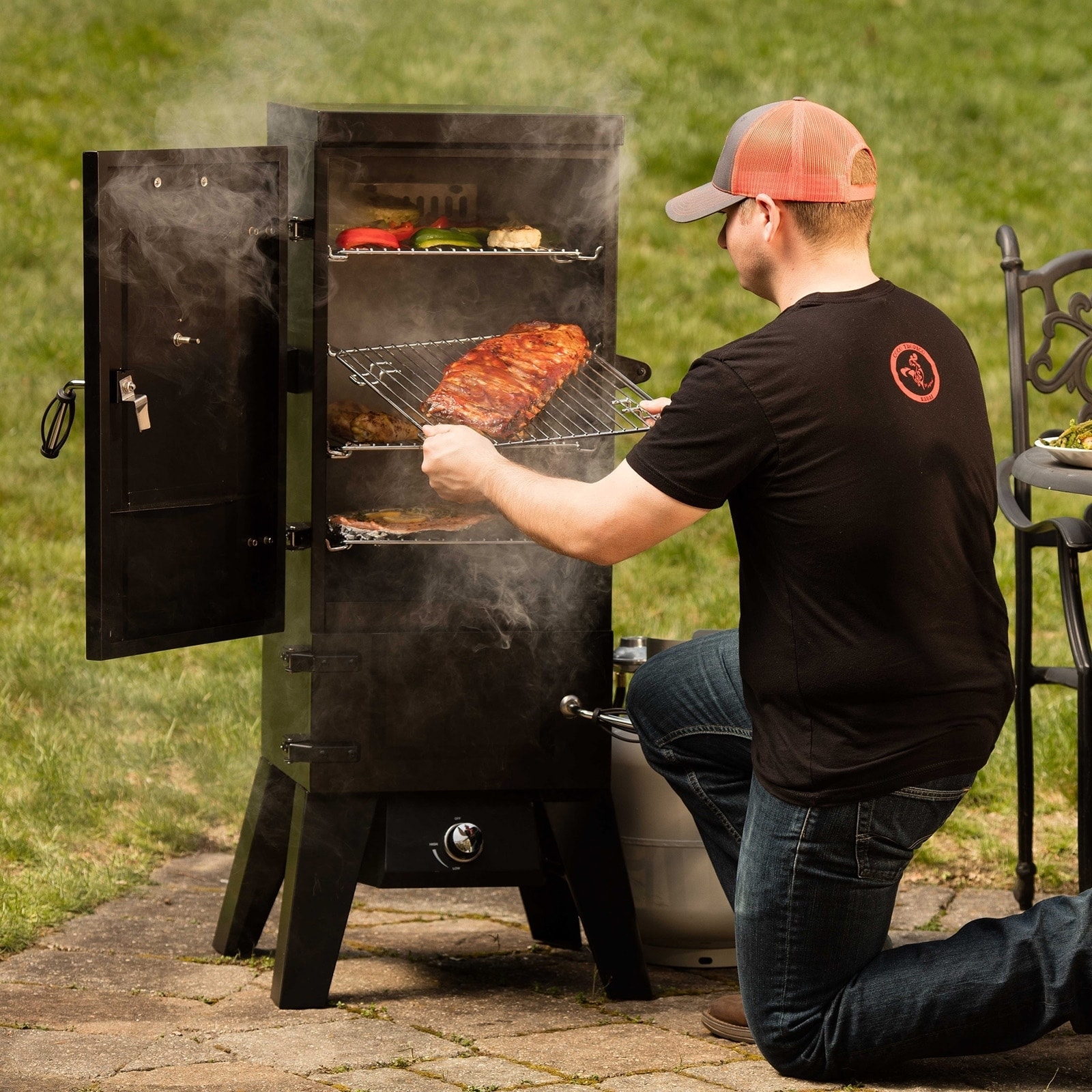 Cuisinart Vertical 36-inch Steel Propane Smoker - On Sale - Bed