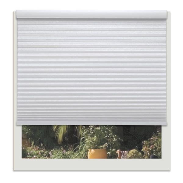 Linen Avenue Custom Cordless White Light-fIltering Cellular Shade