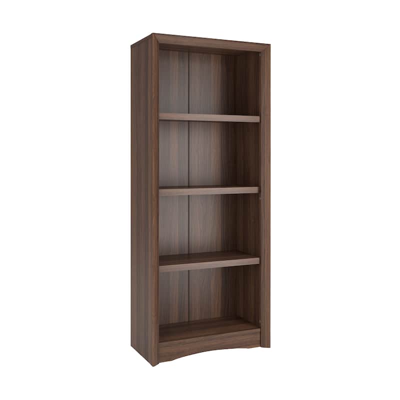 Quadra 59-inch Tall, 3 Adjustable Shelf Bookcase - Brown