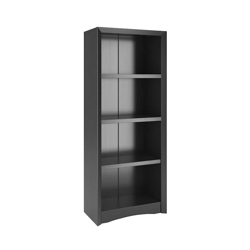 Quadra 59-inch Tall, 3 Adjustable Shelf Bookcase - Black